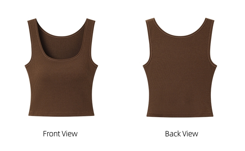 U Neck Built-in Bra Tank
