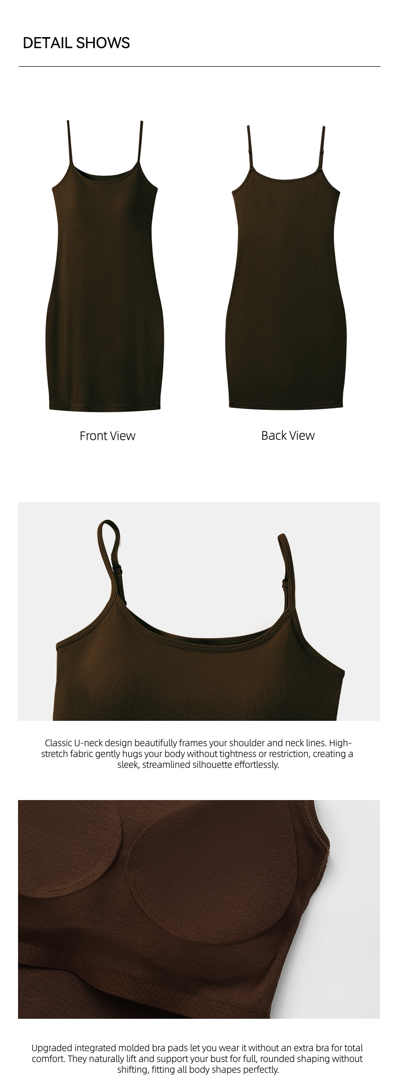 Spaghetti Strap Maxi Dress Bra-in detail 2