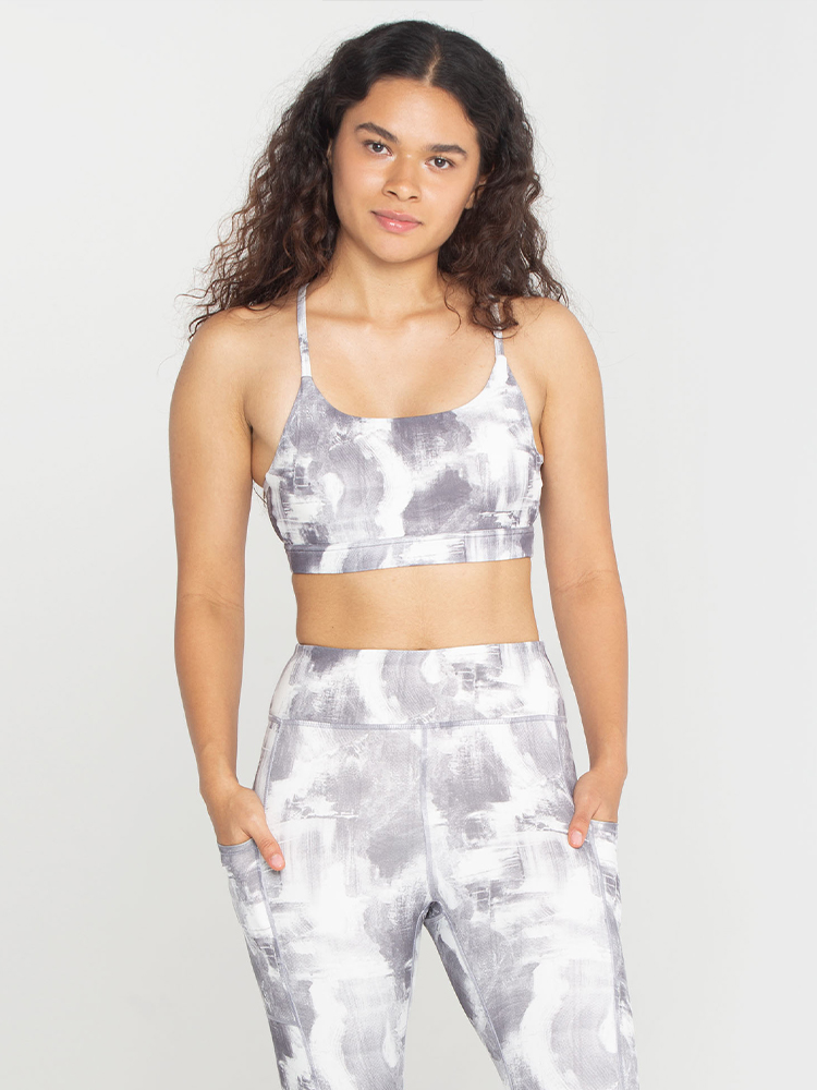 Light-support Backless Longline Y Back Tie-Dye Sports Bra