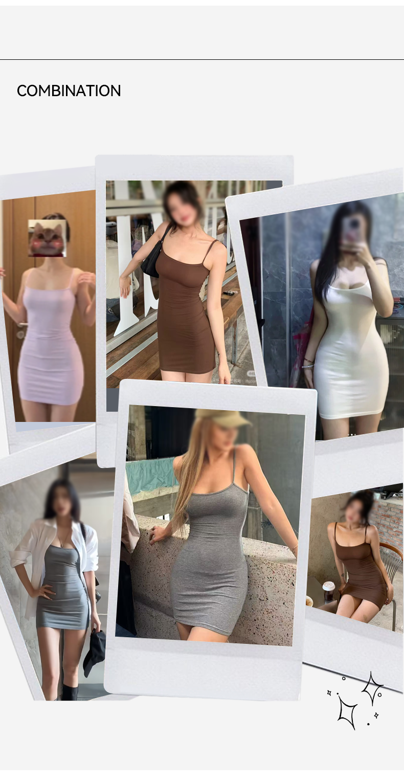 Spaghetti Strap Bodycon Mini Dress Bra-in detail 8
