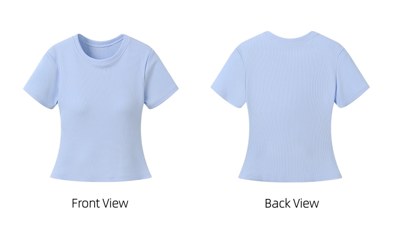 Ribbed Short Sleeve Bra-in
