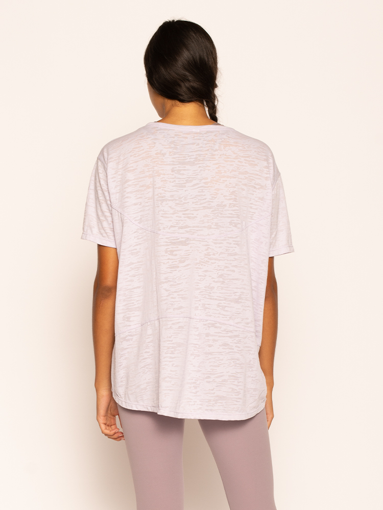 Loose Short Sleeves Burnout T-shirt detail 3