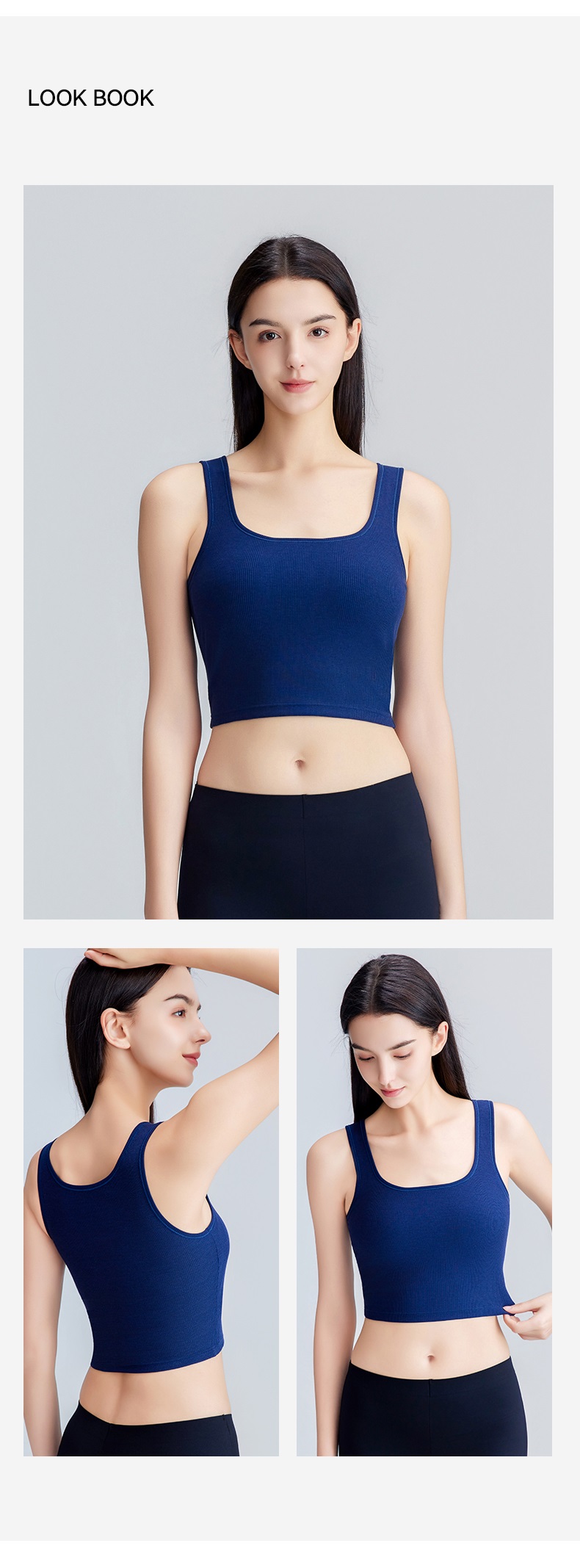 U Neck Built-in Bra Tank detail 9