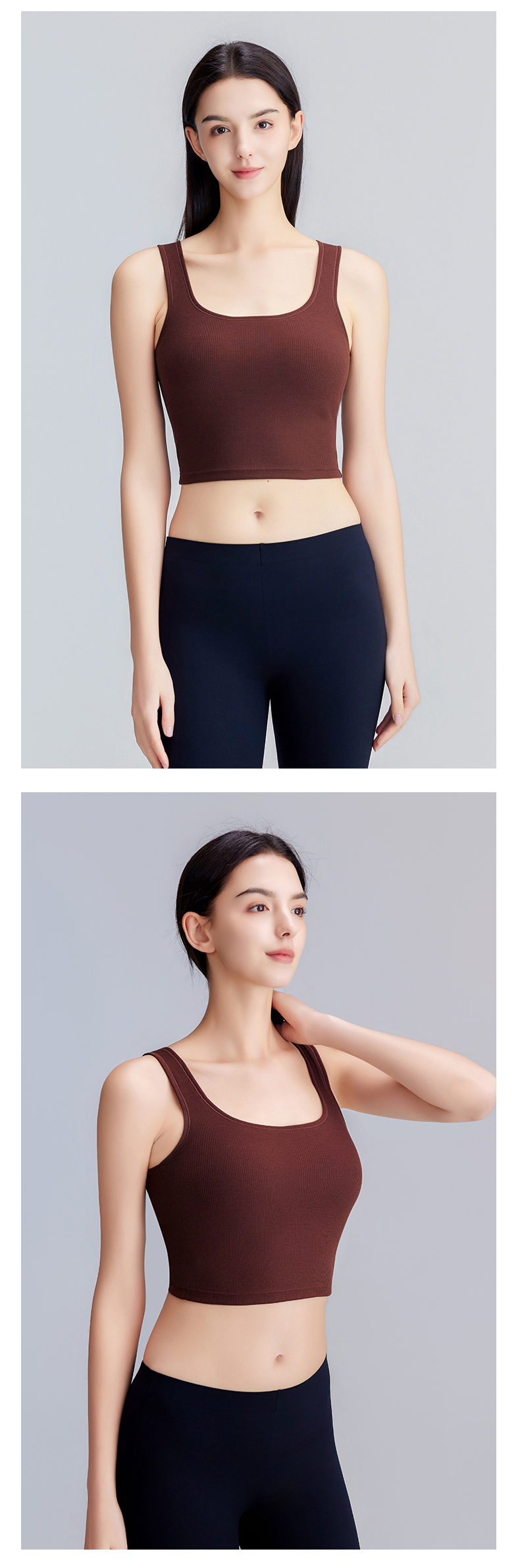 U Neck Built-in Bra Tank detail 7
