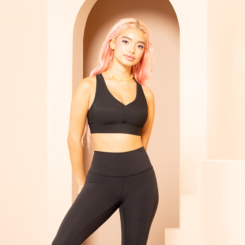 Medium-Support Adjustable Criss-Cross Backless Running Sports Bra